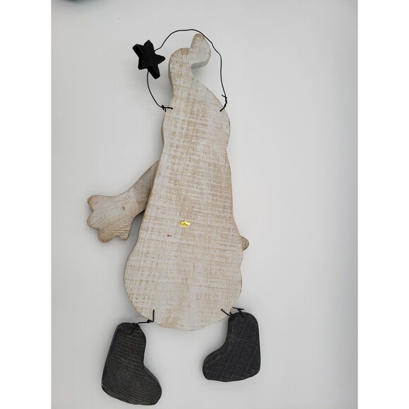 Rustic Ghost In Boots Hanging Decoration Wooden Halloween Primitive Decor 17" - Picture 4 of 5